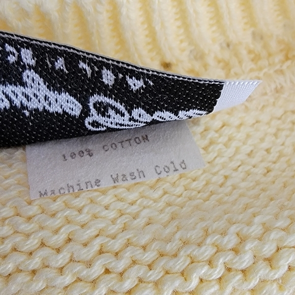 Vintage 90s Wool Carriage Court Yellow  Sweatshirt - Picture 7 of 7